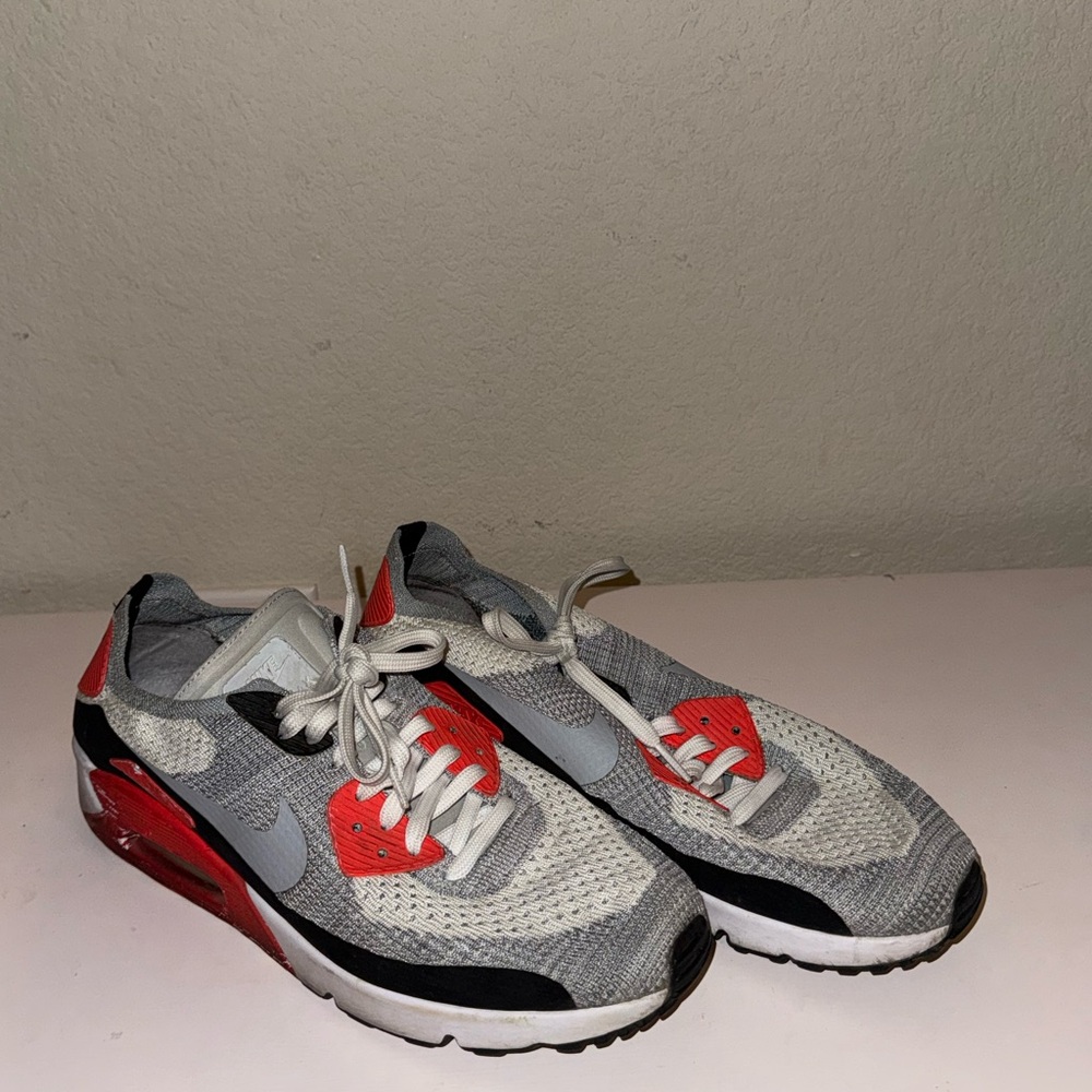 Nike Gray and Red Athletic Shoes